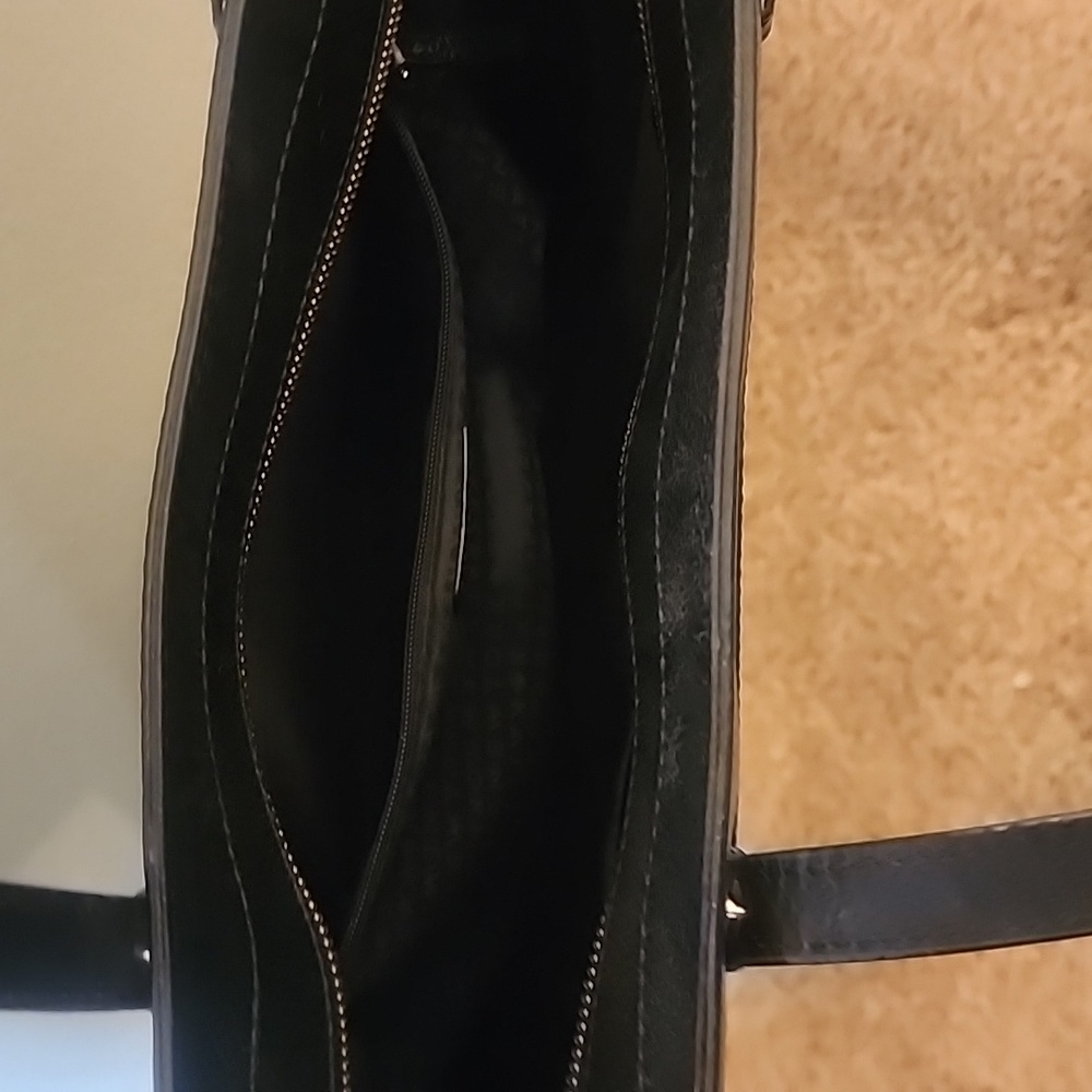 Kate Spade Grand Street Sadie Black Large Leather Tote 13" L X 13" W - Picture 4 of 13